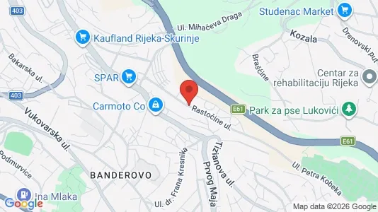 Apartments for rent i Rijeka - kort over placeringen