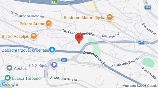 Apartments for rent i Rijeka - kort over placeringen