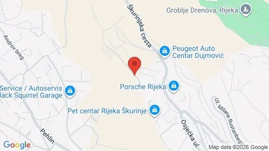 Apartments for rent i Rijeka - kort over placeringen