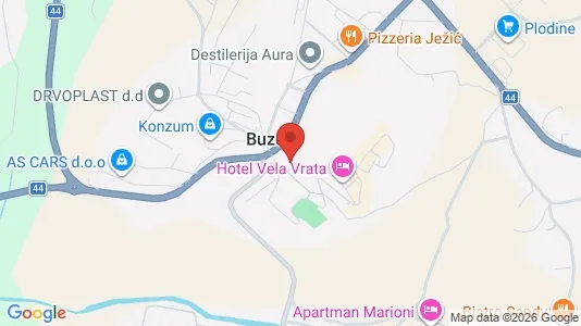 Apartments for rent i Buzet - kort over placeringen