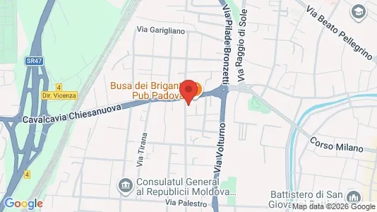 Rooms for rent i Padua - kort over placeringen