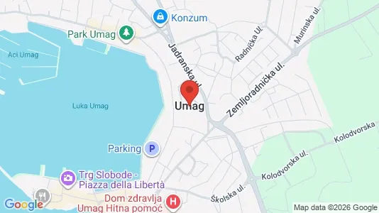 Apartments for rent i Umag - kort over placeringen