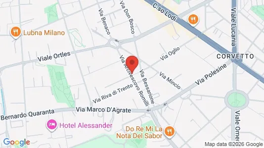 Apartments for rent i Milano Zona 5 - Vigentino, Chiaravalle, Gratosoglio - kort over placeringen