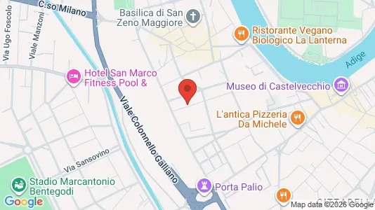 Apartments for rent i Verona - kort over placeringen