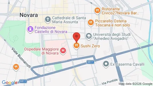 Rooms for rent i Novara - kort over placeringen