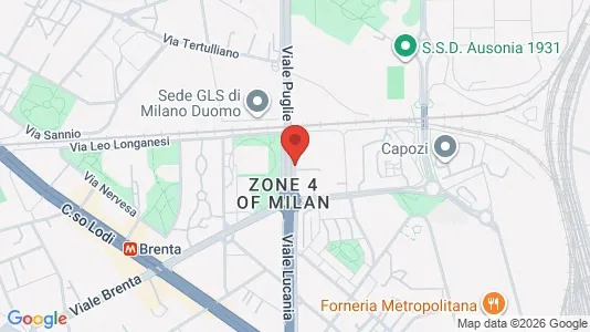 Apartments for rent i Milano Zona 5 - Vigentino, Chiaravalle, Gratosoglio - kort over placeringen