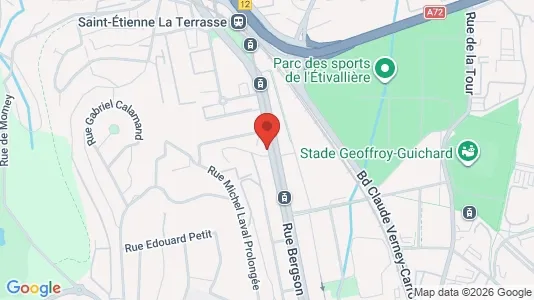 Apartments for rent i Saint-Étienne - kort over placeringen