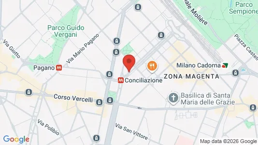 Apartments for rent i Milano Zona 1 - Centro storico - kort over placeringen