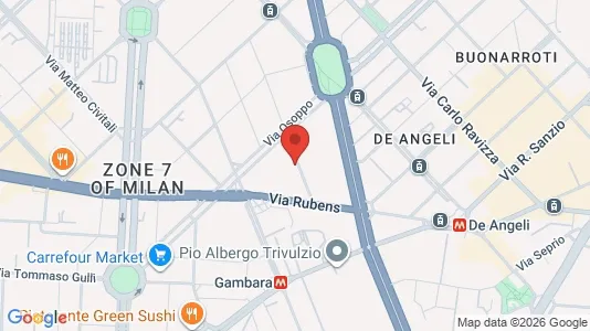 Rooms for rent i Milano Zona 7 - Baggio, De Angeli, San Siro - kort over placeringen