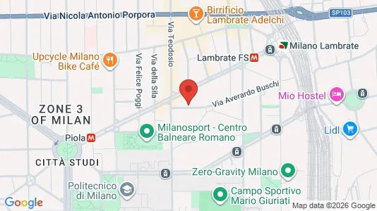 Apartments for rent i Milano Zona 3 - Porta Venezia, Città Studi, Lambrate - kort over placeringen