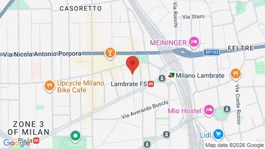 Apartments for rent i Milano Zona 3 - Porta Venezia, Città Studi, Lambrate - kort over placeringen