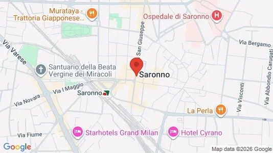 Apartments for rent i Saronno - kort over placeringen