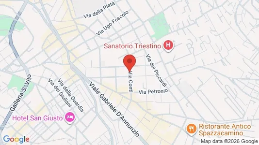 Apartments for rent i Trieste - kort over placeringen