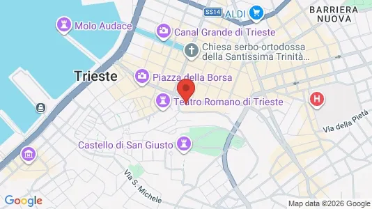 Apartments for rent i Trieste - kort over placeringen