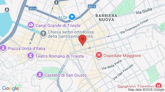 Apartments for rent i Trieste - kort over placeringen