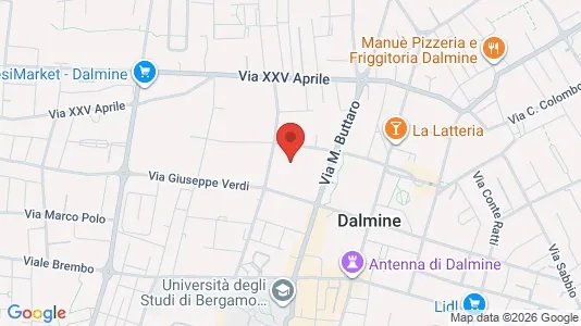 Rooms for rent i Dalmine - kort over placeringen