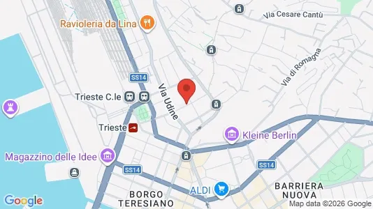 Apartments for rent i Trieste - kort over placeringen
