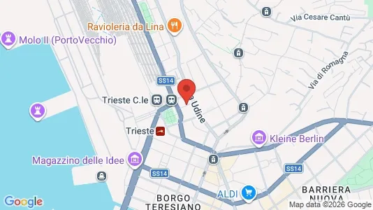 Apartments for rent i Trieste - kort over placeringen