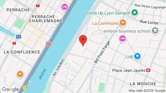 Apartments for rent i Lyon - kort over placeringen