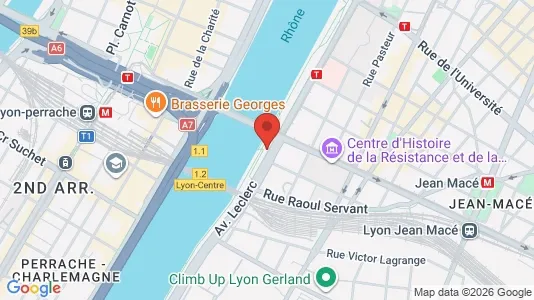 Apartments for rent i Lyon - kort over placeringen