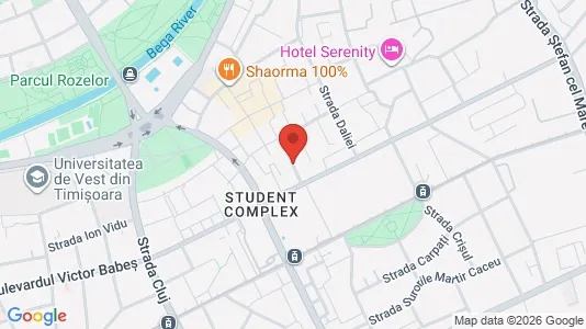 Apartments for rent i Timişoara - kort over placeringen
