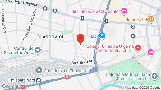 Apartments for rent i Timişoara - kort over placeringen
