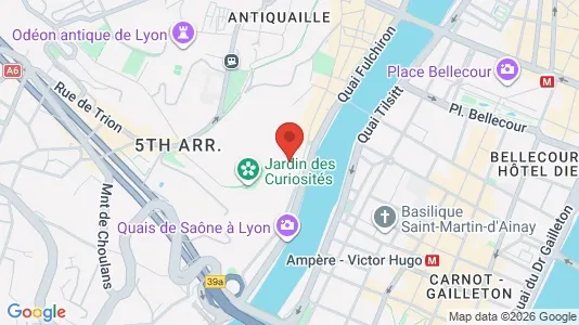 Apartments for rent i Lyon - kort over placeringen