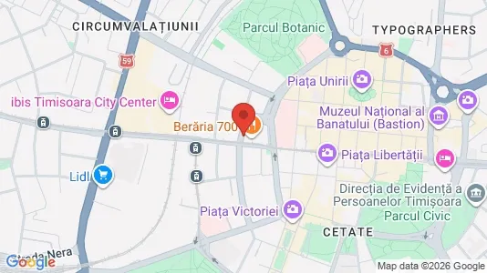 Apartments for rent i Timişoara - kort over placeringen