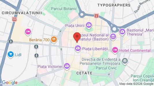 Apartments for rent i Timişoara - kort over placeringen
