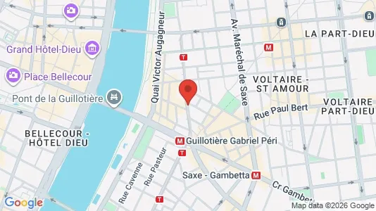 Apartments for rent i Lyon - kort over placeringen