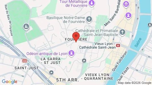 Apartments for rent i Lyon - kort over placeringen