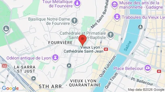 Apartments for rent i Lyon - kort over placeringen