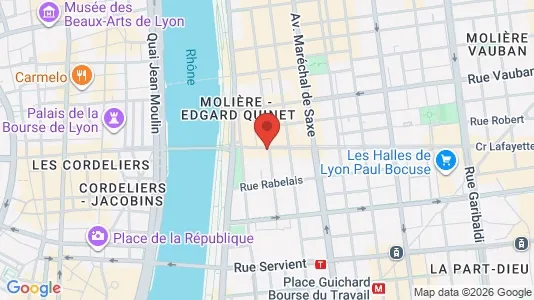 Apartments for rent i Lyon - kort over placeringen