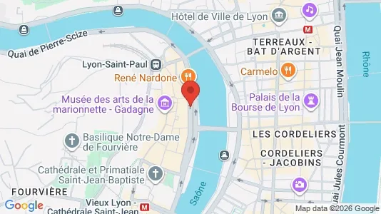 Apartments for rent i Lyon - kort over placeringen