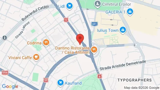 Apartments for rent i Timişoara - kort over placeringen
