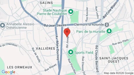 Apartments for rent i Clermont-Ferrand - kort over placeringen