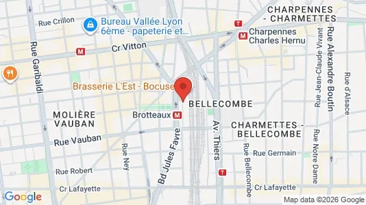 Apartments for rent i Lyon - kort over placeringen