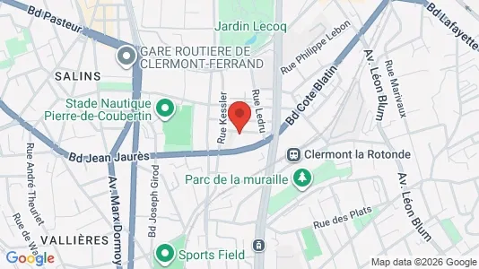 Apartments for rent i Clermont-Ferrand - kort over placeringen