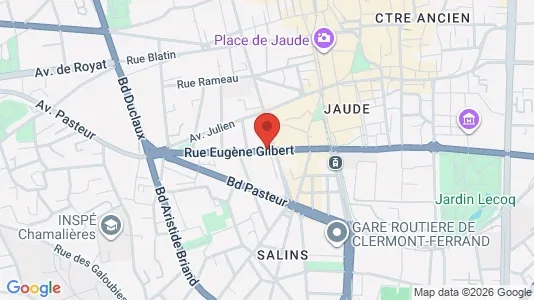 Apartments for rent i Clermont-Ferrand - kort over placeringen