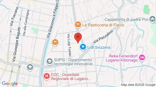 Apartments for rent i Lugano - kort over placeringen