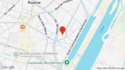 Apartments for rent i Roanne - kort over placeringen