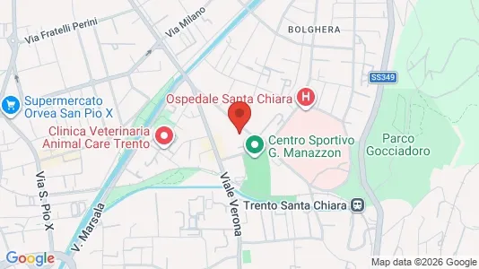 Rooms for rent i Trento - kort over placeringen