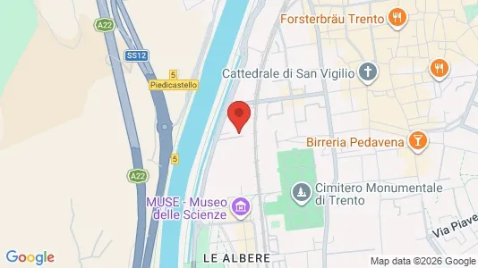 Rooms for rent i Trento - kort over placeringen