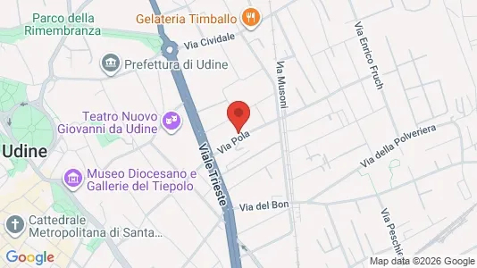 Rooms for rent i Udine - kort over placeringen