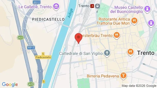 Rooms for rent i Trento - kort over placeringen