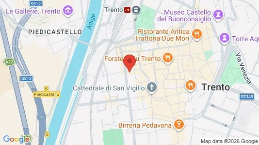 Rooms for rent i Trento - kort over placeringen