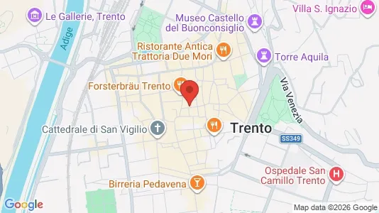Rooms for rent i Trento - kort over placeringen