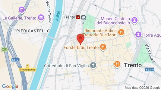 Rooms for rent i Trento - kort over placeringen
