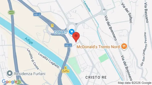 Rooms for rent i Trento - kort over placeringen