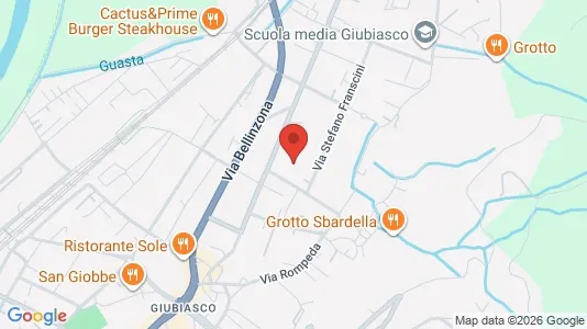 Apartments for rent i Bellinzona - kort over placeringen